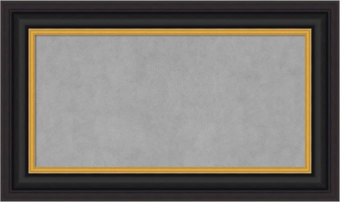 Amanti Art Black Framed Magnetic Board 18x30 Small Vision Board by AmantiArt
