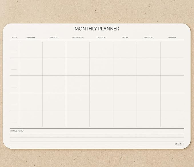 Undated Monthly Planner Notepad, Desk Calendar - Image 2