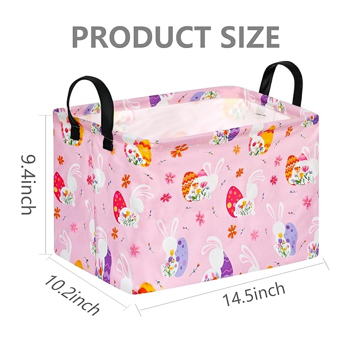 FUULOXE Storage Bin for Shelves Rectangle Closet Baskets Foldable Box - Image 2