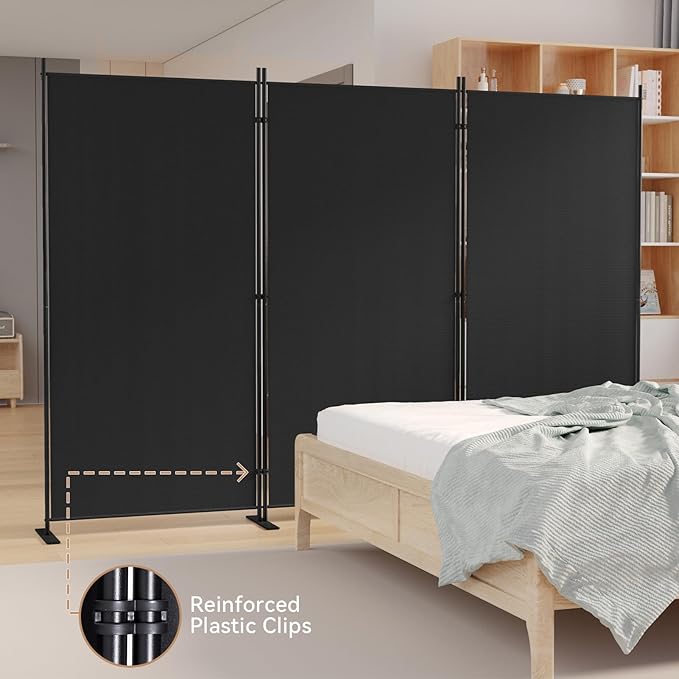 C-Hopetree 3 Panels Room Divider, 6 Ft Tall Indoor Folding Privacy Screen - Image 6