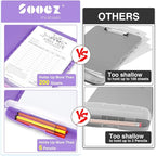 Sooez Glitter Clipboard with Storage, High Capacity Clip Boards 8.5x11 with Pen - Image 2