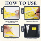 6 Pack of 1800 Visitor Badges Stickers Visitor Log Book - Image 4