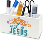 QZQE Boho Jesus Christian Pen Pencil Holder Organizer by Unknown