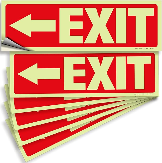 iSYFIX Exit Stickers Signs by iSYFIXPREMIUMSIGNS