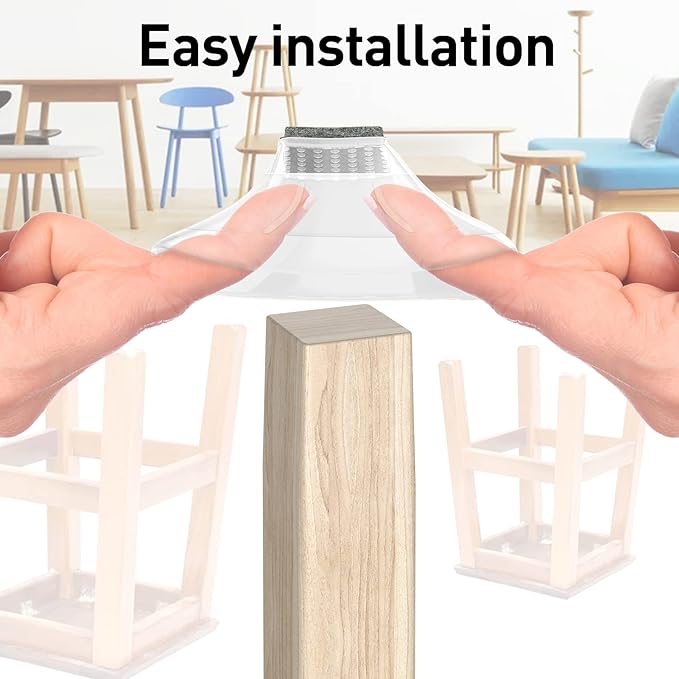 Square Chair Leg Protectors for Hardwood Floors - Image 4