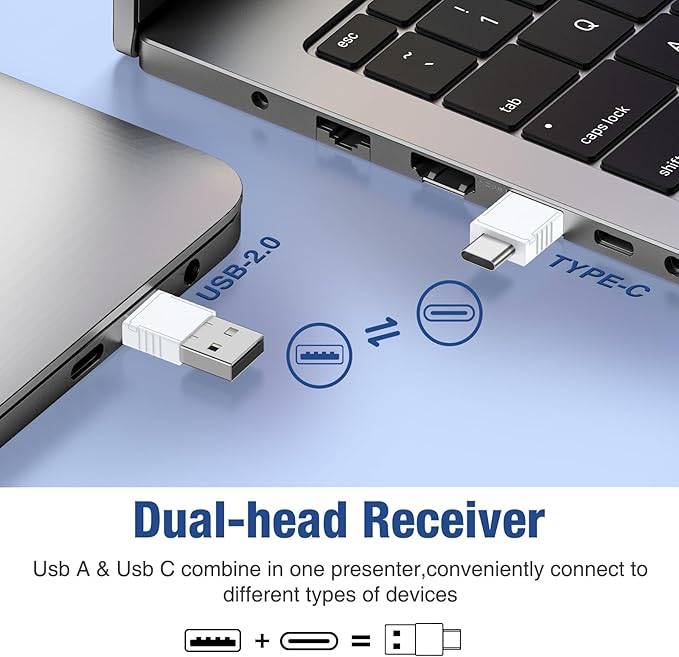 Rechargeable Presentation Clicker USB C Wireless Presenter Remote - Image 2