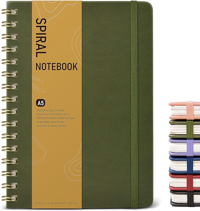 Graph Spiral Journal Notebook, A5 Hardcover Spiral Journals by Unknown