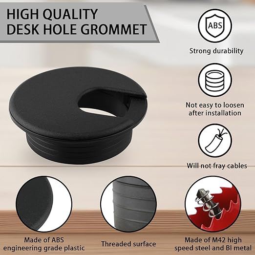 2 Inch Desk Grommet, 13 Pieces Wire Grommet, Desk Hole Cover - Image 3
