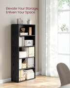 VASAGLE Set of 2 Bookshelves, 23.6 Inches Wide, 5-Tier Open Bookcases - Image 4