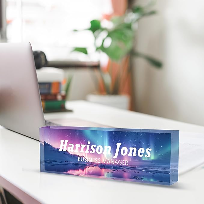 Personalized Name Plate for Desks, Custom Desk Name Plates, Acrylic Name Plate - Image 4