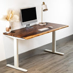 Standing Desk – Walnut Solid Wood Desk, Natural Live Edge, Adjustable Height - Image 2