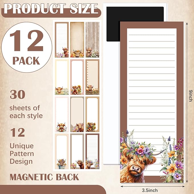 Gersoniel 12 Packs Magnetic Notepads - Image 2