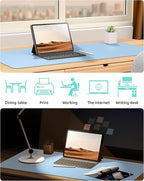 YSAGi Leather Desk Protector, Office Mat, Large Mouse Mat, Non-Slip PU Leather - Image 6