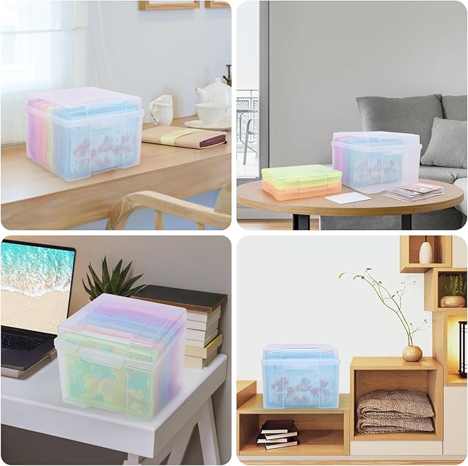 COSICS Photo Storage Box 5" x 7", Extra Large Transparent Plastic Photo - Image 4