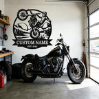 Custom Motorcycle Metal Signs Personalized Dirt Biker Name Sign Custom Garage - Image 9