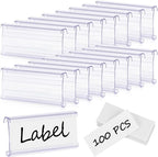 100 Pcs Wire Shelf Label Holder by Meetory
