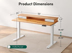 FEZIBO 55 x 24 Inch Height Adjustable Electric Standing Desk - Image 3