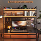 ZWCQSYS 2-Tier Desktop Bookshelf Hutch - Image 3