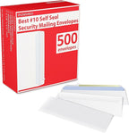 #10 Envelopes Letter Size Self Seal | 500 Business Mailing Security Peel and - Image 5