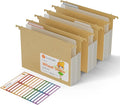Extra Capacity Hanging File Folders, 3.15" Reinforced Wheat Straw Expanding by EcoStash