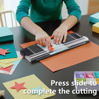 Small Paper Trimmer, Portable Paper Cutter for Label, Origami, Card, Photo, Coupon, Scrapbook, Cardstock, Laminated Paper, and Craft Project