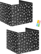 Black 2-Pack Desk Dividers for Students, Waterproof Plastic Study Carrel Divider by Ubenic