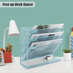 EASEPRES Desk File Organizer Mesh 4-Tier, Hanging Wall Mount Document - Image 5