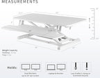 VIVO 42 inch Desk Converter, K Series, Height Adjustable Sit to Stand Riser - Image 3
