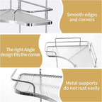 Seoneiro 2 Tier Corner Bathroom Counter Organizer, Cosmetic Skincare Organizer - Image 4
