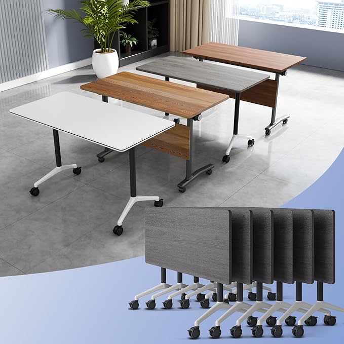 WYMHYZ Conference Table Flip Top Mobile Conference Room Tables, Folding by WYMHYZ