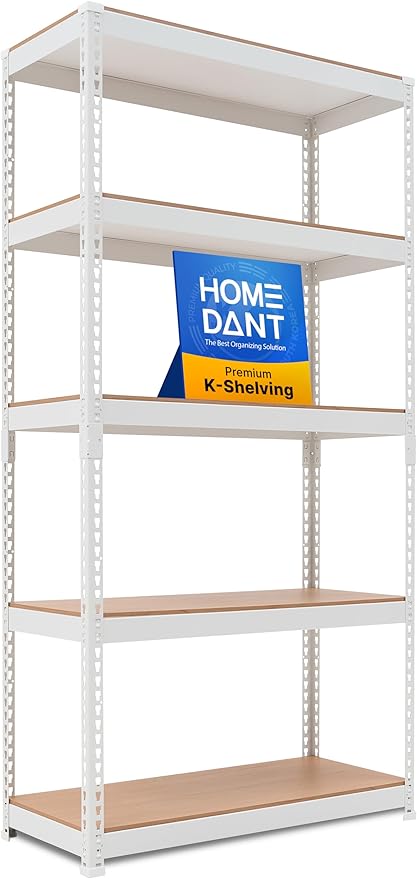 HOMEDANT 35.9" W 5 Tier Heavy Duty Garage Shelving Adjustable Metal Rack by TheBestOrganizingSolution
