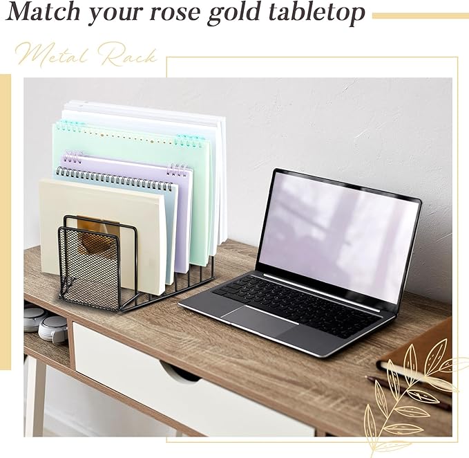 4 Pcs 7 Section Incline File Sorter Metal Wire Mesh File Rack - Image 6