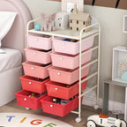 GOFLAME 10-Drawer Rolling Storage Cart, Art Craft Storage Organizer on Wheels - Image 7