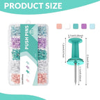 LincOficey 400pcs Push Pins, Colored Thumb Tacks - Image 2