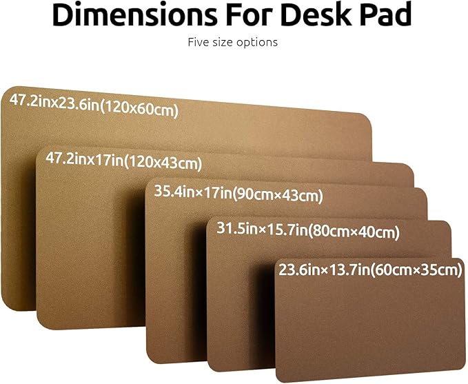 YSAGi Leather Desk Pad Protector, Office Desk Mat, Large Mouse Pad, Non-Slip PU - Image 4