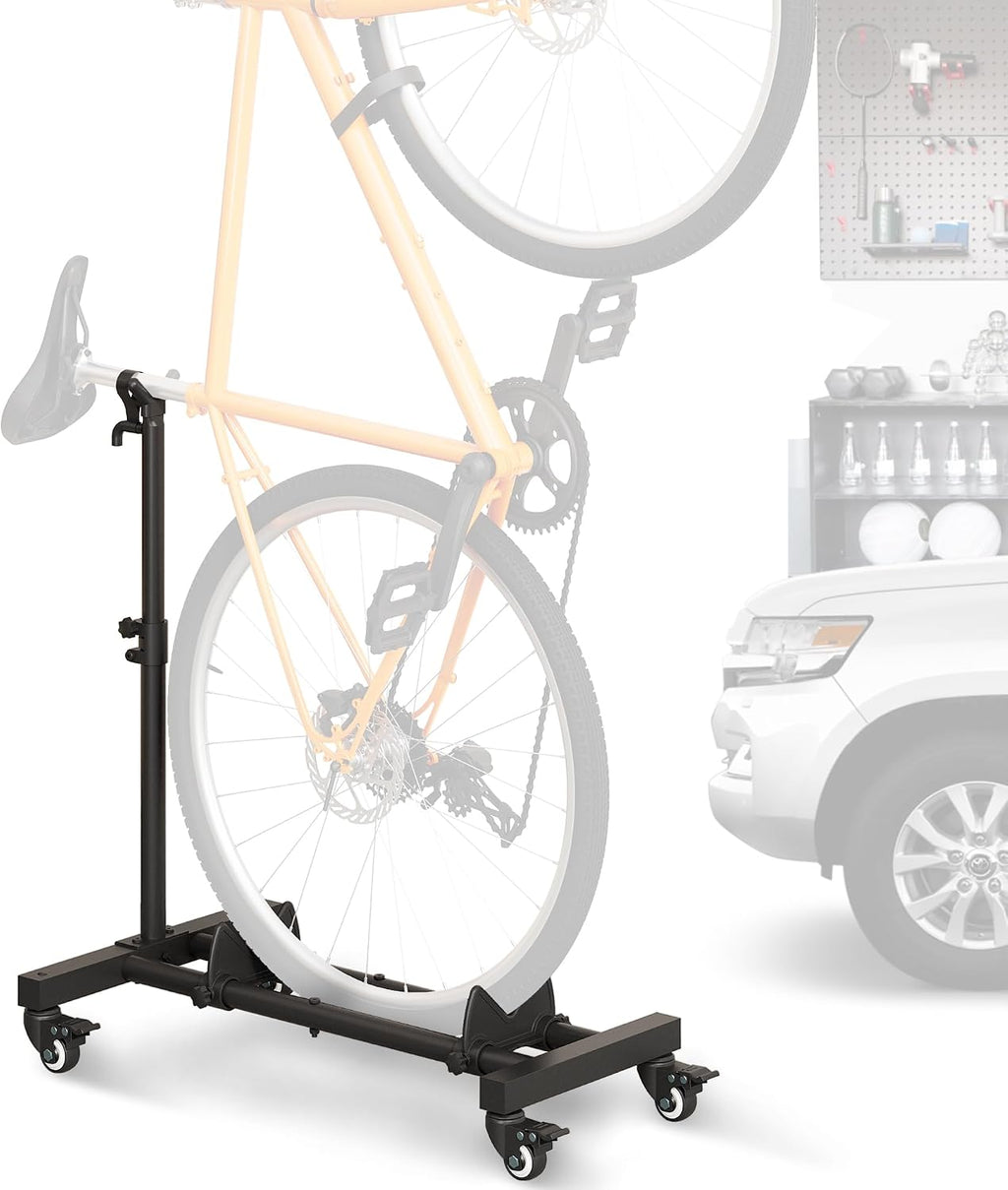 vertical bike stand, freestanding bike rack for garage, main product view