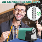AFMAT PSX2 Heavy Duty Electric Pencil Sharpener 6 Holes, Classroom Pencil - Image 4