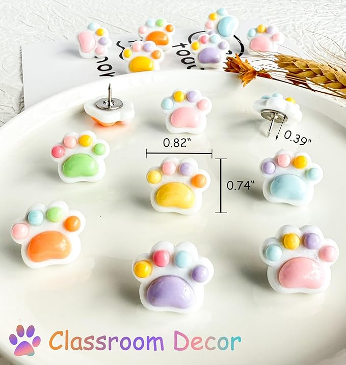 30 Pcs Cute Push Pins, Decorative Thumb Tacks, Animal Push Pins - Image 3