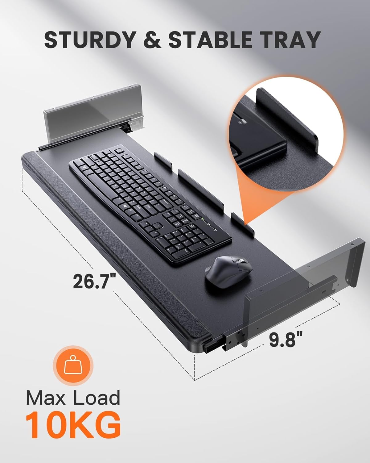 ErGear Electric Standing Desk with Keyboard Tray, 55x28 Inches Adjustable Hei...