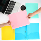 Mr. Pen- Plastic Folders with Pockets and Prongs, 5 Pack, Letter Size | Flexible Plastic Folders with Prongs