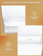 12 Pack White Legal Pads 8.5 x 11 College Ruled, 30 Sheets Per Note Pads 8.5 x - Image 4