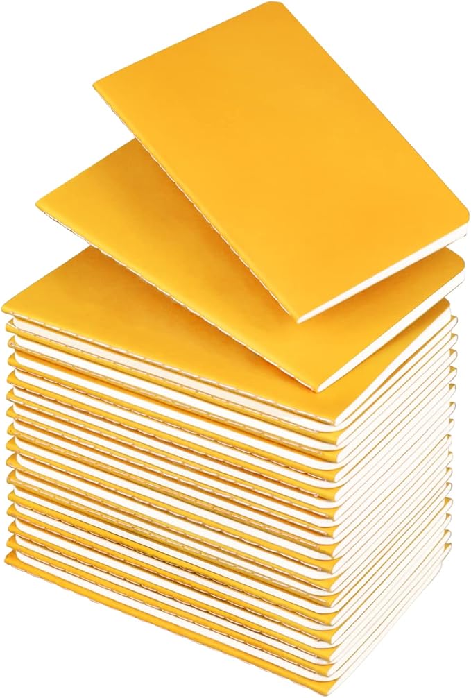 Lzerking Mini Notepads Notebooks Bulk 36 Pack Small Pocket Journal-Yellow Cover by Lzerking