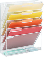 EASEPRES Desk File Organizer Mesh 6-Tier, Hanging Wall Mount Document by EASEPRES