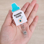 Blinker Fluid Funny Optometry Doctor Nurse Badge Reel, Retractable ID Card - Image 2