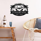 Personalized Metal Beach Sign | Custom Coastal Wall Decor - Image 3