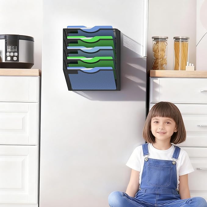 Kuntine.B Wall File Organizer Office Hanging Magazine Holder Wall File Organizer - Image 7