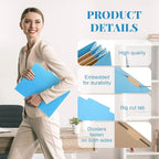 12 Pcs Classification Folders Letter Size 3 Pocket Dividers Employee File Folder - Image 5