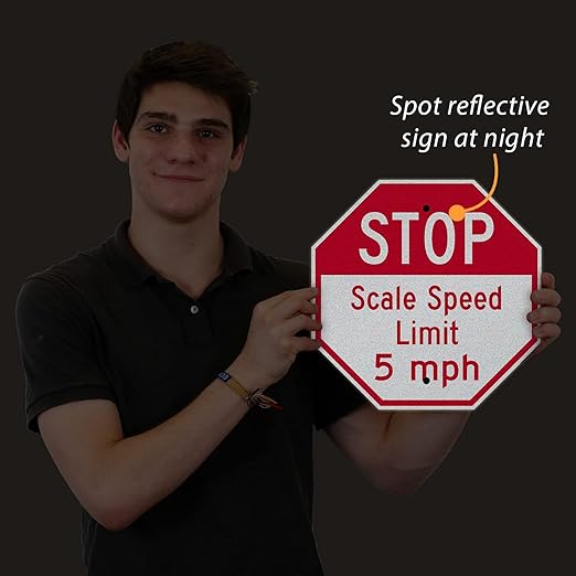 SmartSign Custom STOP Sign 12" x 12" 3M Engineer Grade Reflective Aluminum - Image 2