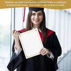 gisgfim 15Pcs Certificate Holders Diploma Covers Single Sided Gold Foil Border - Image 7