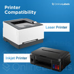 OnlineLabels 8.5" x 5.5" Half-Sheet Shipping Labels - Matte - 500 Sheets | Permanent Adhesive, Blank Rectangle Labels, Inkjet & Laser Compatible, Ideal for FBA, FedEx, USPS, & UPS Shipping